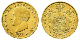 Antichi Stati italiani
Napoleone I Re d'Italia (1805-1814) - 40 Lire 1814 - Zecca: Milano - Diritto: effigie di Napoleone a sinistra - Rovescio: stem...
