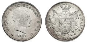 Antichi Stati italiani
Napoleone I Re d'Italia (1805-1814) - 5 Lire 1811 - Zecca: Milano - Diritto: effigie di Napoleone a destra - Rovescio: stemma ...