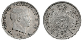 Antichi Stati italiani
Napoleone I Re d'Italia (1805-1814) - 2 Lire 1813 - Zecca: Bologna - Diritto: effigie di Napoleone a destra - Rovescio: stemma...