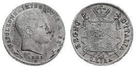 Antichi Stati italiani
Napoleone I Re d'Italia (1805-1814) - 1 Lira 1808 - Zecca: Bologna - Diritto: effigie di Napoleone a destra - Rovescio: stemma...