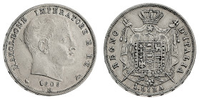 Antichi Stati italiani
Napoleone I Re d'Italia (1805-1814) - 1 Lira 1808 - Zecca: Milano - Diritto: effigie di Napoleone a destra - Rovescio: stemma ...