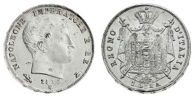Antichi Stati italiani
Napoleone I Re d'Italia (1805-1814) - 1 Lira 1813 - Zecca: Venezia - Diritto: effigie di Napoleone a destra - Rovescio: stemma...