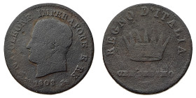 Antichi Stati italiani
Napoleone I Re d'Italia (1805-1814) - Centesimo 1808 "IMPERAPORE" - Zecca: Venezia - Diritto: effigie di Napoleone a sinistra ...