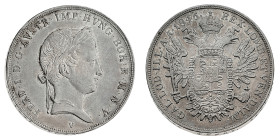 Antichi Stati italiani
Ferdinando I d'Asburgo (1835-1848) - Mezzo Scudo 1846 - Zecca: Venezia - Diritto: effigie laureata di Fedinando I a destra - R...