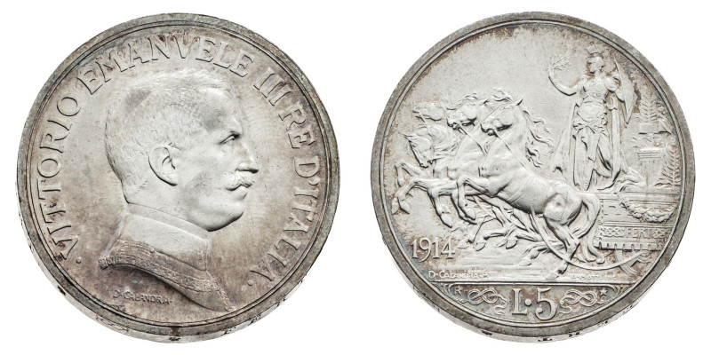 Regno d'Italia

Vittorio Emanuele III (1900-1946)

5 Lire Quadriga Briosa 19...
