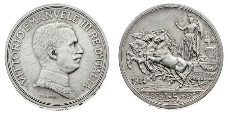 Regno d'Italia

Vittorio Emanuele III (1900-1946)

5 Lire Quadriga Briosa 19...