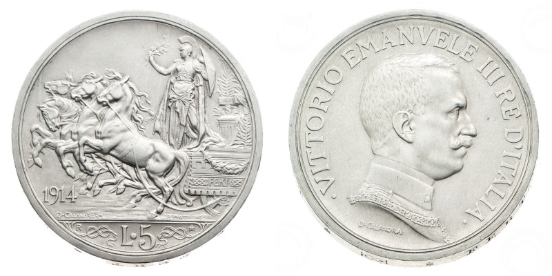 Regno d'Italia

Vittorio Emanuele III (1900-1946)

5 Lire Quadriga Briosa 19...