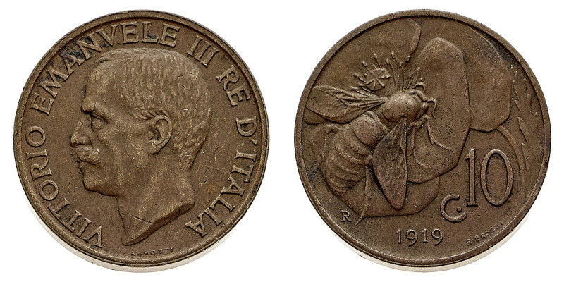 Regno d'Italia

Vittorio Emanuele III (1900-1946)

10 Centesimi Ape 1919 - Z...