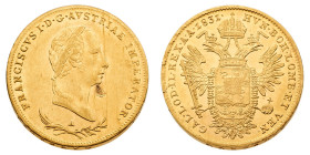 Europa

Austria

Franz I (II) (1815-1835) - Sovrana 1831 NGC MS 61 - Zecca: Vienna - Diritto: effigie laureata dell'Imperatore a destra - Rovescio...