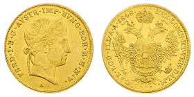 Europa

Austria

Ferdinand I (1835-1848) - Ducato 1848 - Zecca: Vienna - Diritto: testa laureata dell'Imperatore a destra - Rovescio: aquila bicip...
