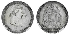 Europa

Austria

Franz Joseph I (1848-1916) - Gulden 1854 NGC MS 62 - Zecca: Vienna - Diritto: effigi accollate dell'Imperatore e di Elisabetta di...