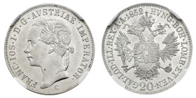 Europa

Austria

Franz Joseph I (1848-1916) - 20 Kreuzer 1852 NGC MS 62 - Zecca: Praga - Diritto: effigie laureata dell'Imperatore a sinistra - Ro...