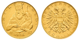 Europa

Austria

Repubblica (1928-1938) - 25 Schillings 1936 - Zecca: Vienna - Diritto: busto di San Leopoldo a destra - Rovescio: aquila bicipite...