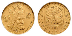 Europa

Cecoslovacchia

Repubblica Socialista (1960-1990) - Ducato (Medaglia) 1982 celebrativo della morte di Carlo VI NGC MS 67 - Zecca: Kremnitz...