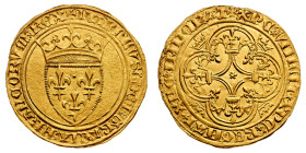 Europa

Francia

Charles VII (1422-1461) - Ecu d'or - Zecca: Parigi - Diritto: stemma di Francia coronato - Rovescio: croce fiorata entro cornice ...