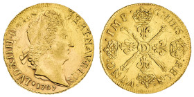 Europa

Francia

Louis XIV (1643-1715) - Double Louis d'or 1702 - Zecca: Lione - Diritto: testa del Re a destra - Rovescio: gigli disposti a croce...