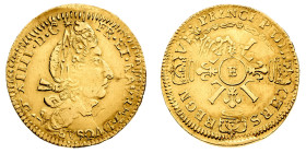 Europa

Francia

Louis XIV (1643-1715) - Louis d'or "aux 4 L" (16??) - Zecca: Tours - Diritto: testa laureata del Re a destra - Rovescio: quattro ...