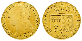 Europa

Francia

Louis XVI (1774-1792) - Louis d'or "à la tête nue" 1786 - Zecca: Parigi - Diritto: testa del Re a sinistra - Rovescio: stemmi di ...