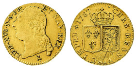 Europa

Francia

Louis XVI (1774-1793) - Louis d'or "à la tête nue" 1787 - Zecca: Parigi - Diritto: testa del Re a sinistra - Rovescio: stemmi di ...