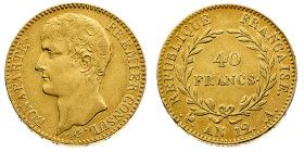 Europa

Francia

Napoleone Primo Console (1799-1804) - 40 Franchi An 12 - Zecca: Parigi - Diritto: testa nuda di Napoleone a sinistra - Rovescio: ...