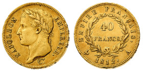 Europa

Francia

Napoleone I Imperatore (1804-1814) - 40 Franchi 1812 - Zecca: Parigi - Diritto: testa laureata di Napoleone a destra - Rovescio: ...