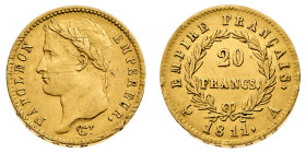 Europa

Francia

Napoleone I Imperatore (1804-1814) - 20 Franchi 1811 - Zecca: Parigi - Diritto: testa laureata di Napoleone a sinistra - Rovescio...