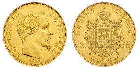Europa

Francia

Napoleone III (1852-1870) - 50 Franchi 1856 - Zecca: Parigi - Diritto: effigie di Napoleone III a destra - Rovescio: stemma napol...
