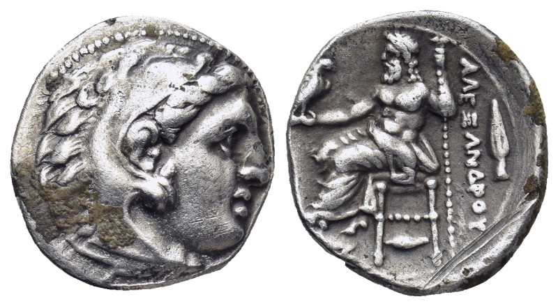 Kingdom of Macedon, Alexander III 'the Great'. AR Drachm.(17mm, 4,22 g), 336-323...
