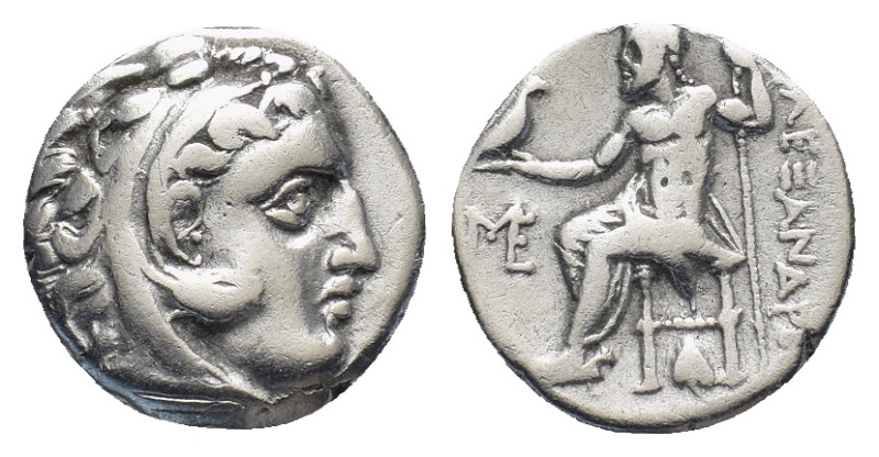 Kingdom of Macedon. Alexander III 'the Great' AR Drachm. (16mm, 4.0 g) Kolophon,...