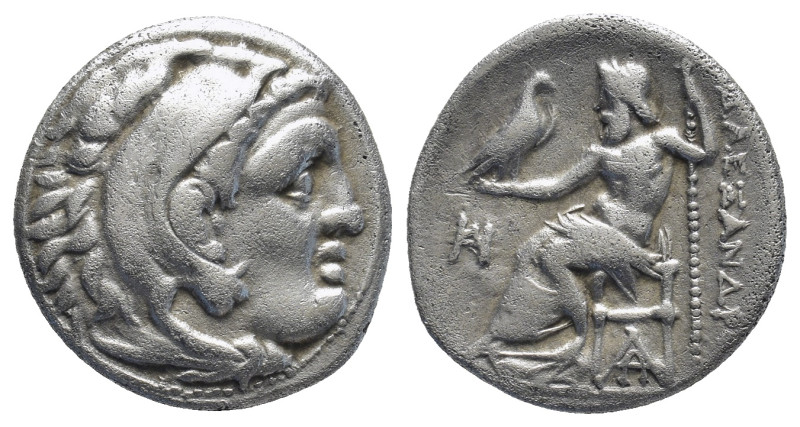 MACEDONIAN KINGDOM. Alexander III the Great (336-323 BC). AR drachm (18mm, 3,9 g...