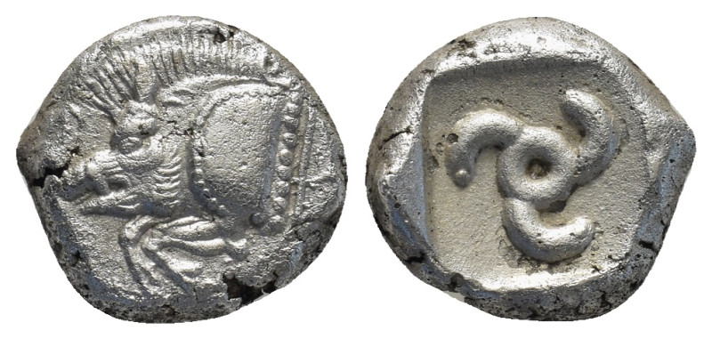 LYCIA. Uncertain Dynast. Circa 500-480 BC. AR Third Stater (13mm, 3.0 g). Forepa...