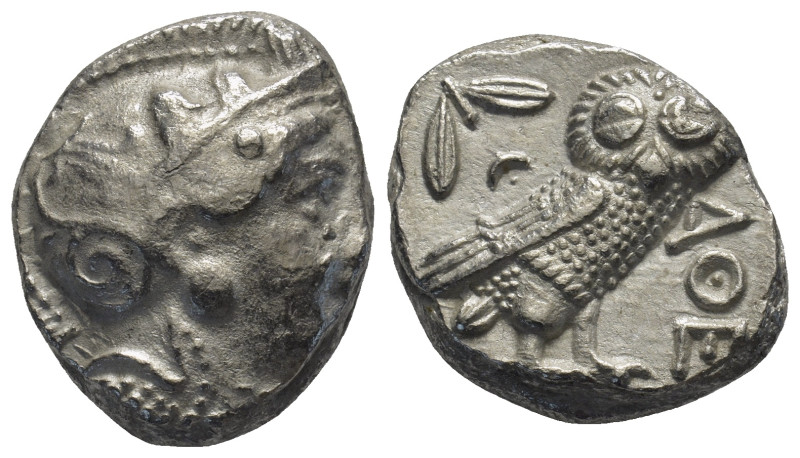 Attica, Athens AR Tetradrachm. (24mm, 16.76 g) Circa 350-294 BC. Helmeted head o...