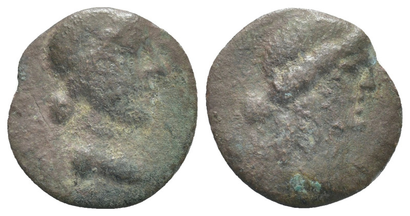 LYCIAN LEAGUE. Tlos. Ae (16mm,1.6 g) (Circa late 1st century BC). Obv: Λ - Y. La...