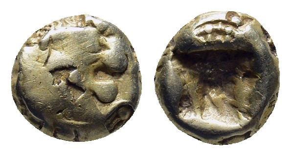 KINGS of LYDIA. temp. Alyattes – Kroisos. Circa 620/10-550/39 BC. EL Hemihekte –...
