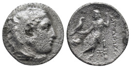 KINGS of MACEDON. Alexander III 'the Great'. 336-323 BC. AR Drachm (17mm, 3,67 g). Abydos mint. Lifetime issue, struck circa 325-323 BC. Head of Herak...