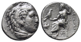 KINGS of MACEDON. Alexander III 'the Great'. 336-323 BC. AR Drachm (17mm, 3,9 g). Abydos mint. Lifetime issue, struck circa 325-323 BC. Head of Herakl...