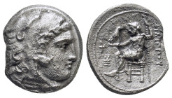 KINGS OF MACEDON. Philip III Arrhidaios (323-317 BC). Drachm. (17mm, 3.6 g) Sardes. Obv: Head of Herakles right, wearing lion skin. Rev: ΦIΛIΠΠOY. Zeu...
