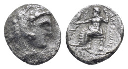 Kingdom of Macedon, Alexander III 'the Great' AR Drachm. (15mm, 3,3 g) Uncertain mint, Western Asia Minor (?), circa 323-280 BC. Head of Herakles righ...