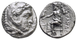Kingdom of Macedon, Alexander III 'the Great' AR Drachm. (15mm, 3,8 g) Uncertain mint, Western Asia Minor (?), circa 323-280 BC. Head of Herakles righ...