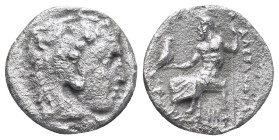 Kingdom of Macedon, Alexander III 'the Great' AR Drachm. (16mm, 3,3 g) Uncertain mint, Western Asia Minor (?), circa 323-280 BC. Head of Herakles righ...