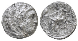 Kingdom of Macedon, Alexander III 'the Great' AR Drachm. (16mm, 3,44 g) Uncertain mint, Western Asia Minor (?), circa 323-280 BC. Head of Herakles rig...
