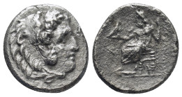 Kingdom of Macedon, Alexander III 'the Great' AR Drachm. (17mm, 3.5 g) Struck under Antigonos II Gonatas. 277-239 BC. In the name and types of Alexand...
