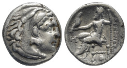 Kingdom of Macedon, Alexander III, (336-323 B.C.), silver drachm, (18mm, 4.1 g), Miletus mint, issued c.303 B.C., obv. head of Herakles to right weari...