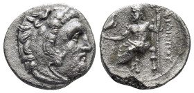 Kingdom of Macedon, Philip III AR Drachm. (17mm, 3,78 g) Uncertain mint, Western Asia Minor (?), circa 323-317 BC). Head of Herakles right, wearing li...