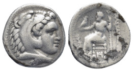 Kings of Macedon. Alexander III the Great, 336-323 BC. Miletos. Circa 325-323 BC (lifetime issue). Drachm struck under Philoxenos (16mm, 4.0 g). Head ...