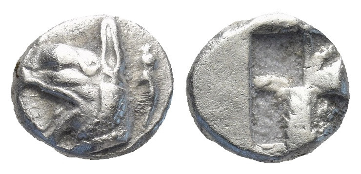 Ionia, Phokaia AR Obol. Circa 521-478 BC. (9mm, 1.3 g ) Head of griffin to left ...