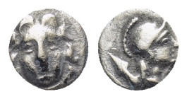 PISIDIA. Selge. Circa 350-300 B.C. AR obol. (9mm, 0.53 g). Gorgon head facing / Helmeted head of Athena right, spearhead behind.