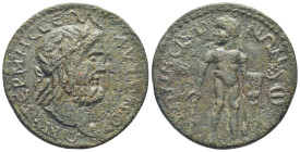 Pisidia. Termessos Major . Semi-autonomous issue AD 100-276. (30.8 Gr. 37mm.)
Laureate head of Zeus right 
Rev. Herakles standing facing, looking left...