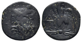 Pontos, Amisos, AE (18mm, 4.2 g) time of Mithridates VI Eupator (120-63 BC) Obv: Laureate head of Zeus right Rev: ΑΜΙΣΟΥ, eagle standing left, head ri...