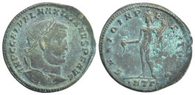 Galerius Maximianus, AD.308-311. AE Follis (27mm, 6,4 g). Heraclea mint, 3rd.officina, struck AD.308-309. IMP C GAL VAL MAXIMIANVS PF AVG, Laureated h...